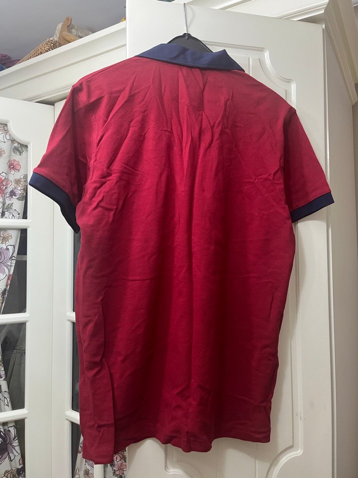 Kırmızı Erkek Polo Yaka Tişört - Görsel 5