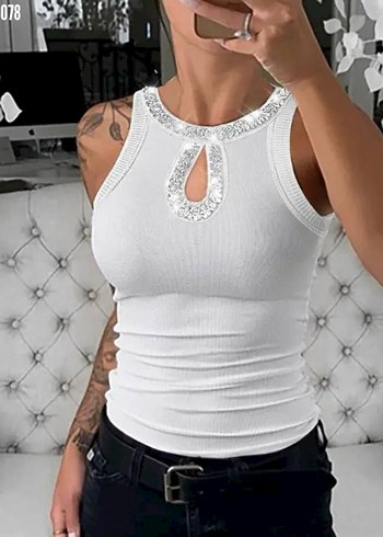m Beden Pulpayetli Bluz S M L XL