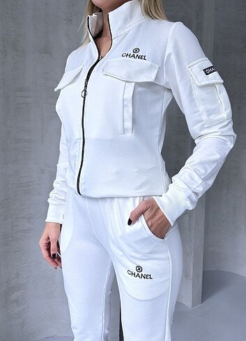 xxl Beden beyaz Renk Chanel takım S M L XL XXL