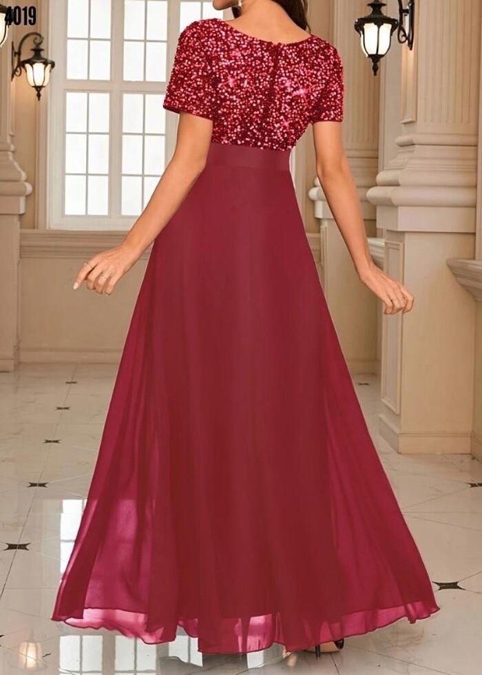 Şifon Abise Elbise S M L XL 2XL 3XL  - Görsel 3