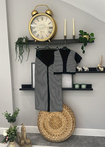 Çizgili, Etek Crop Takım indirimli - Görsel 2