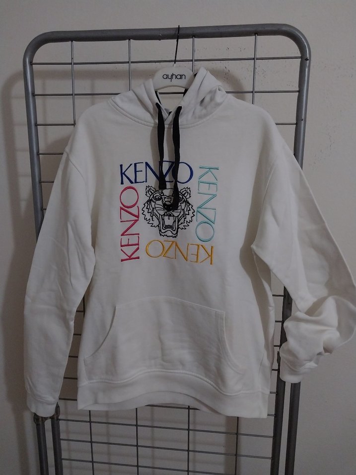 Kenzokini sweatshirt  Beyaz Kadın Baskılı Sweatshirt M - Görsel 2