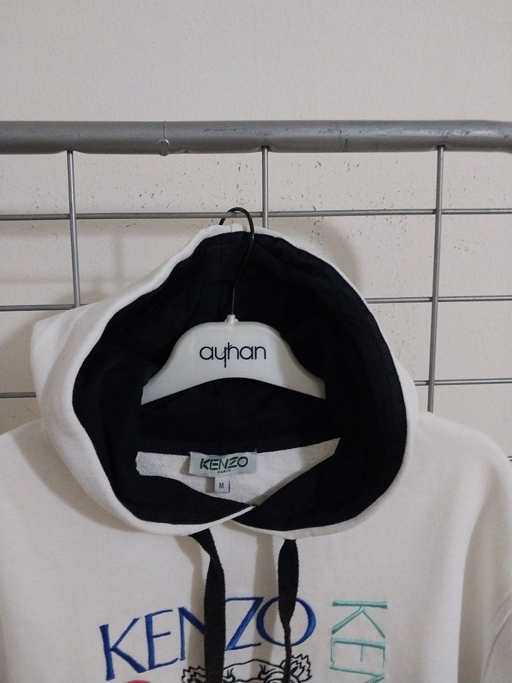 Kenzokini sweatshirt  Beyaz Kadın Baskılı Sweatshirt M - Görsel 5