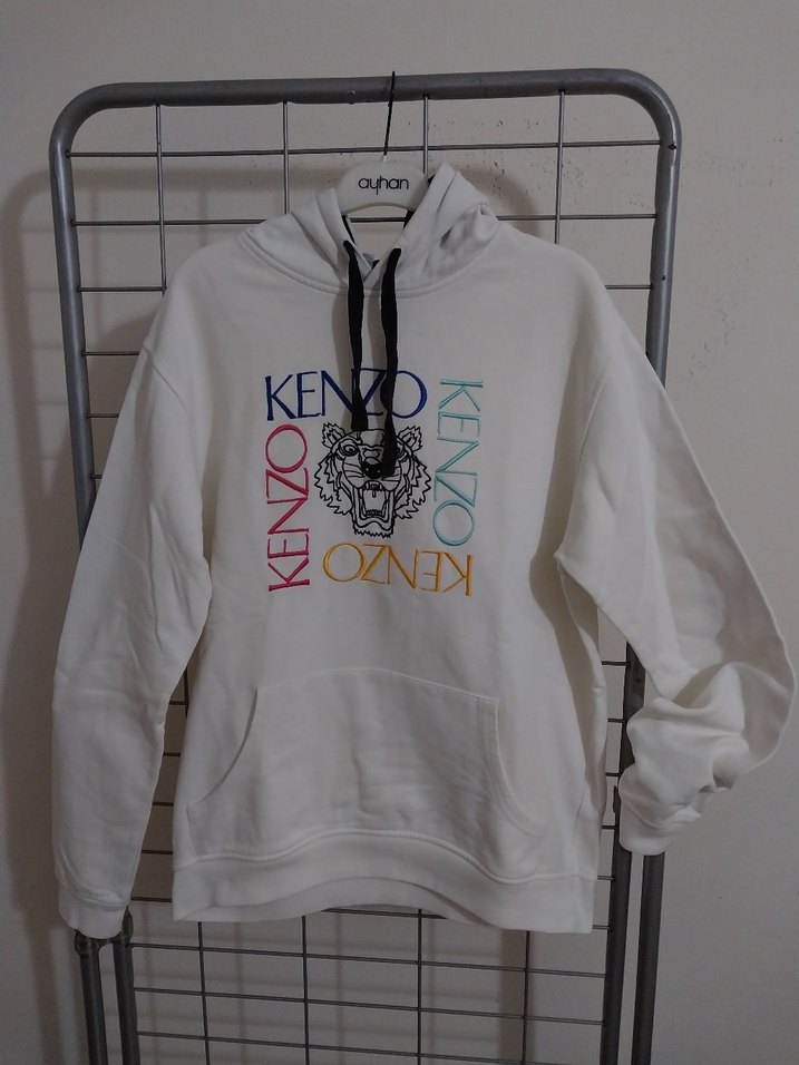 Kenzokini sweatshirt  Beyaz Kadın Baskılı Sweatshirt M - Görsel 3