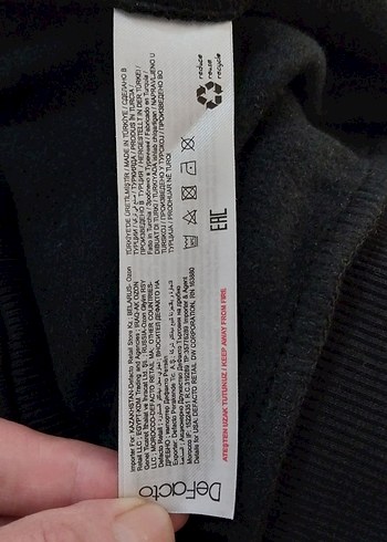 Defakto Kapüşonlu Siyah Baskılı Sweatshirt...LXL - Görsel 6