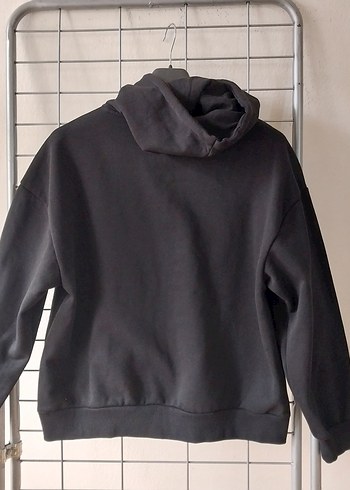 Defakto Kapüşonlu Siyah Baskılı Sweatshirt...LXL - Görsel 4