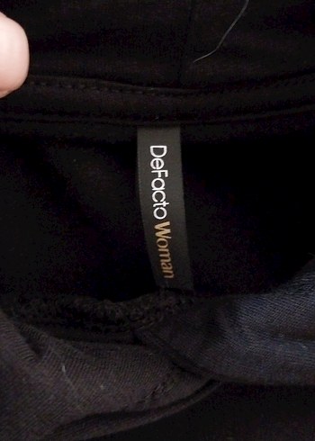 Defakto Kapüşonlu Siyah Baskılı Sweatshirt...LXL - Görsel 5