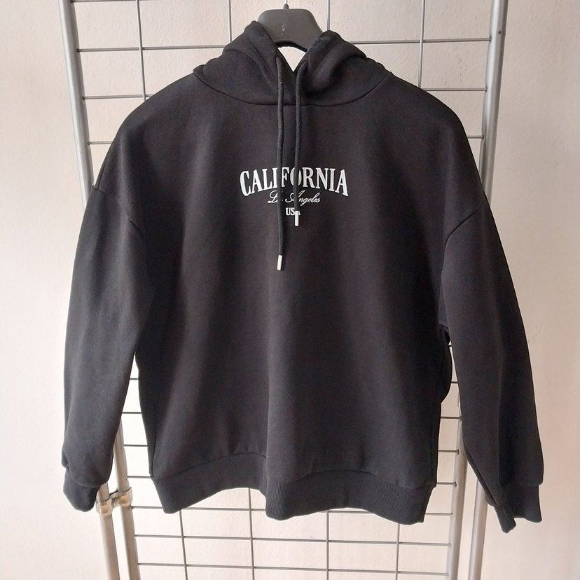 Defakto Kapüşonlu Siyah Baskılı Sweatshirt...LXL - Görsel 2