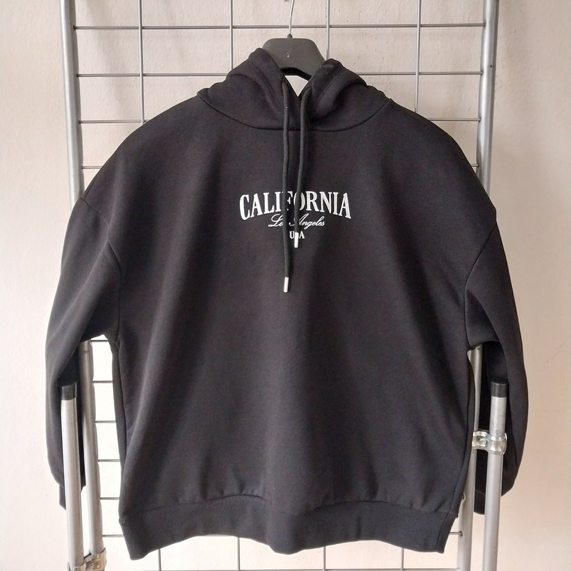 Defakto Kapüşonlu Siyah Baskılı Sweatshirt...LXL - Görsel 3