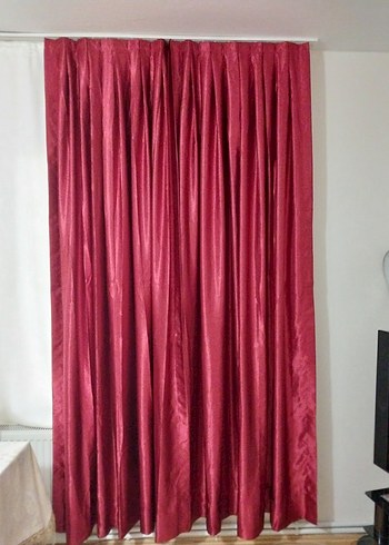 Bordo Klasik Desensiz, fon Perde - Görsel 2