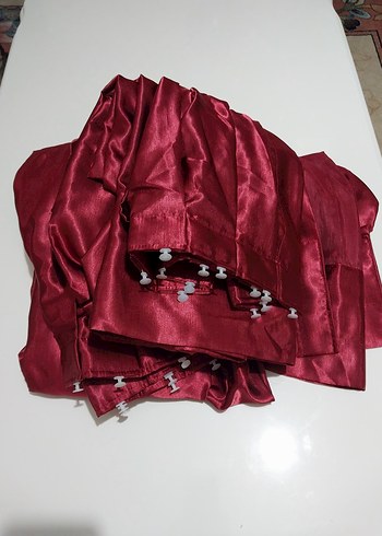 Bordo Klasik Desensiz, fon Perde - Görsel 6