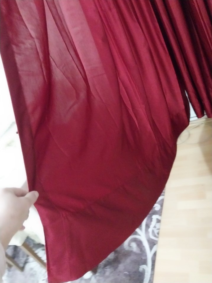 Bordo Klasik Desensiz, fon  Perde - Görsel 4