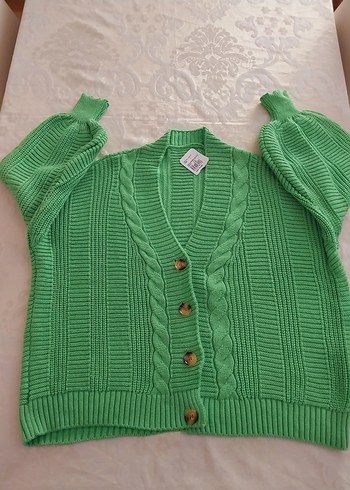 Kadın Yeşil Mini Triko Hırka - Görsel 4