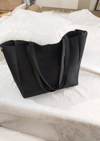 Zara Siyah Süet Kadın Çanta - Görsel 2