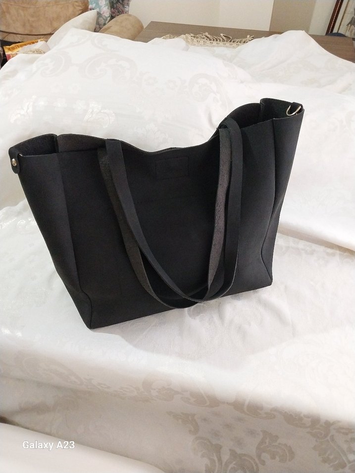 Zara Siyah Süet Kadın Çanta - Görsel 2