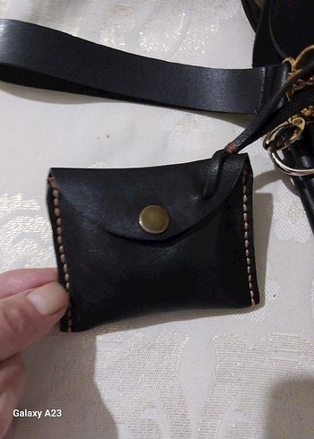 Zara  deri Siyah Deri Biker Kadın Çanta - Görsel 3