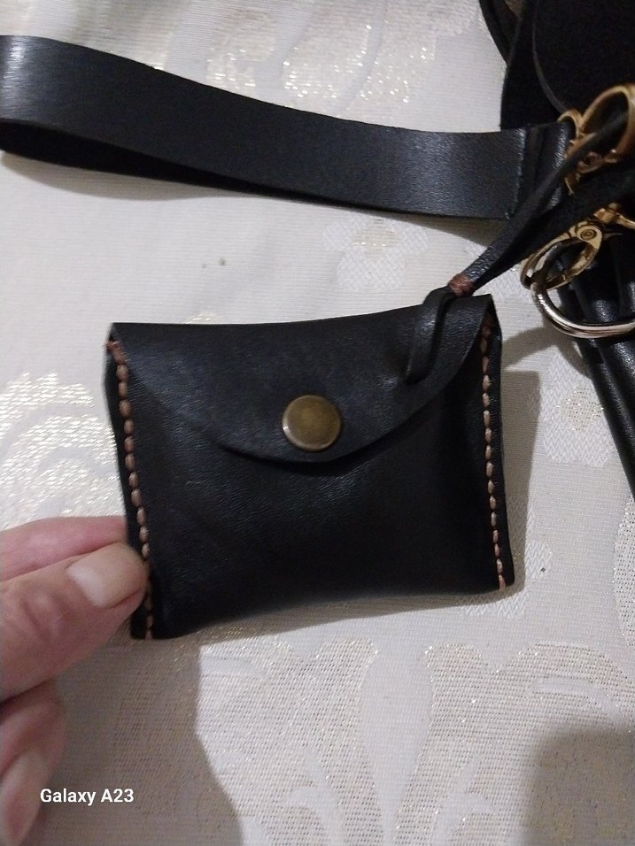 Zara  deri Siyah Deri Biker Kadın Çanta - Görsel 3