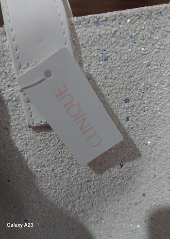 clinique çanta  beyaz - Görsel 9