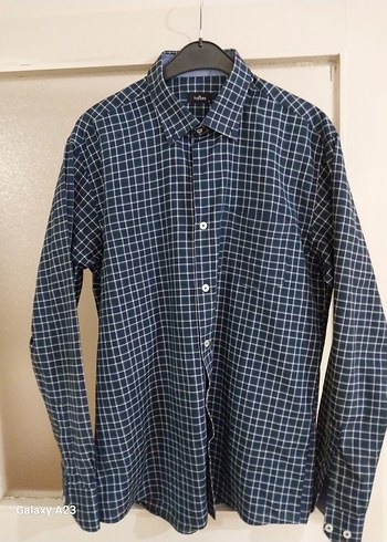 TUDORS. Erkek Lacivert Kareli Pamuk Gömlek L - Görsel 2