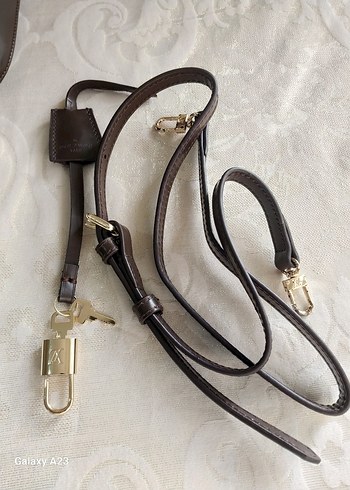 Kahverengi Kareli Deri Kadın Çanta - Görsel 6