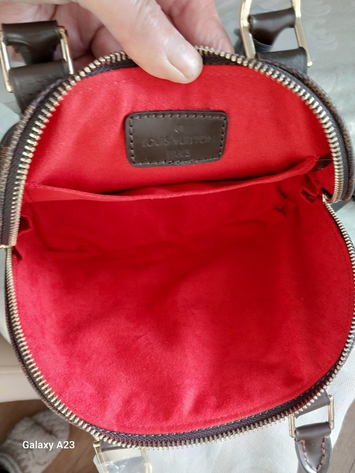 Kahverengi Kareli Deri Kadın Çanta - Görsel 4