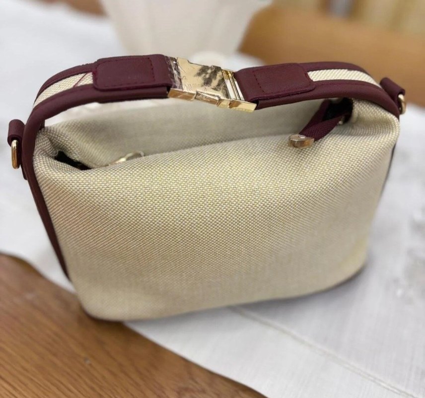 Bordo Kemerli Kadın Çanta - Görsel 2