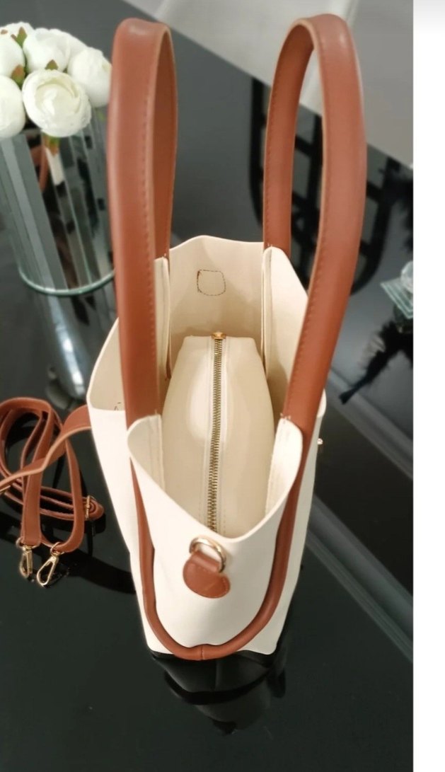 Bej Deri Kadın Çanta - Görsel 2