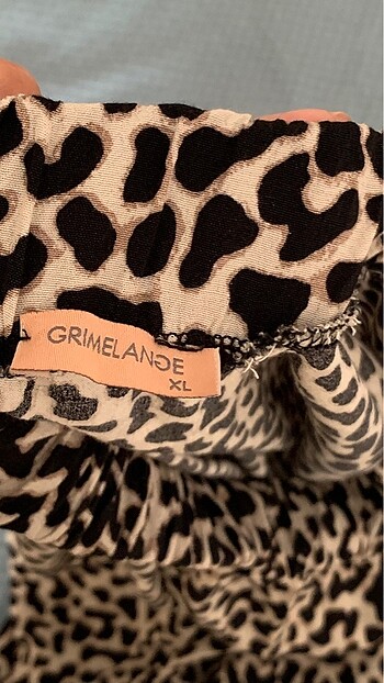 xl Beden Leoparlı etek uzun grimelange