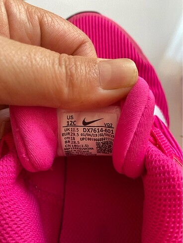 29 Beden pembe Renk Nike kız çocuk ayakkabı