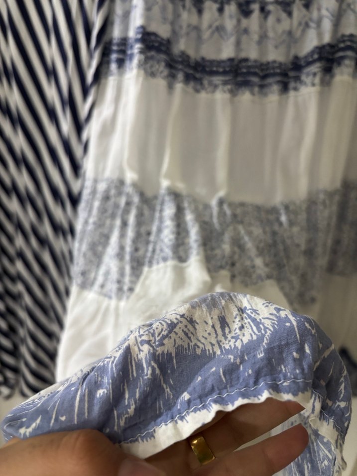 LC Waikiki Kadın Kısa Mavi Çizgili Pamuklu Pantolon - Görsel 4