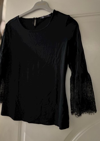 Siyah Mini  Kadın Bluz - Görsel 2