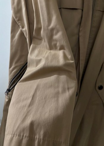 Düğmeli Kahverengi Midi Trençkot - Görsel 3