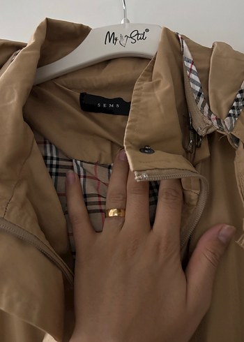 Düğmeli Kahverengi Midi Trençkot - Görsel 2