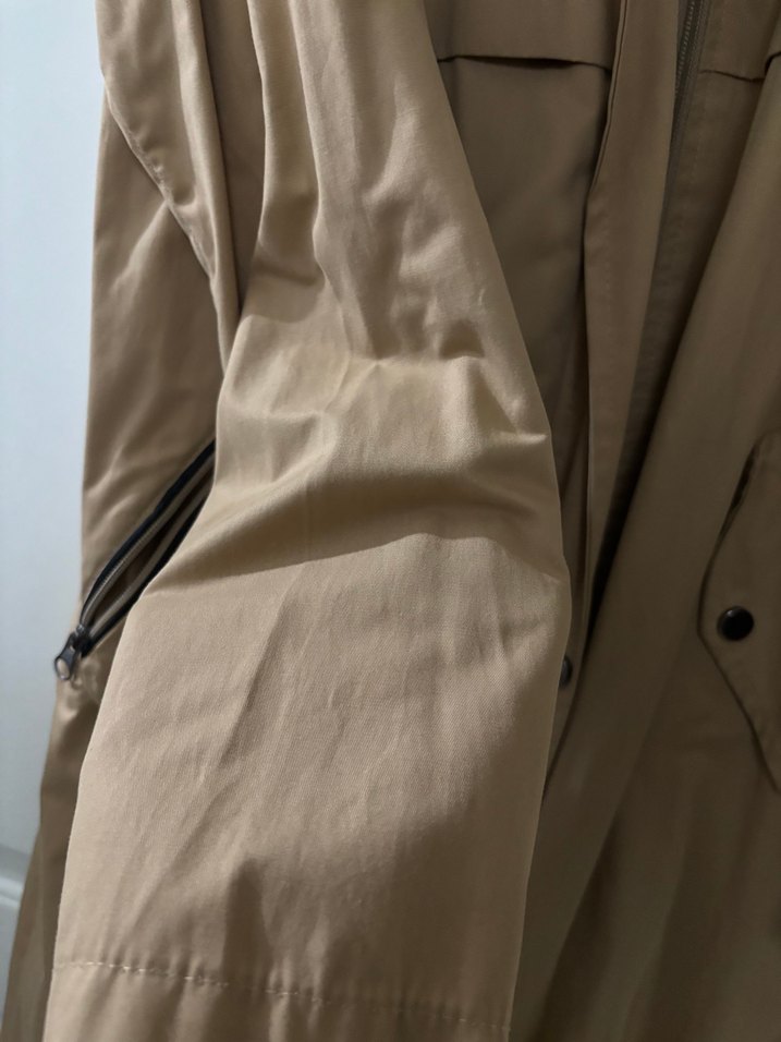 Düğmeli Kahverengi Midi Trençkot - Görsel 3