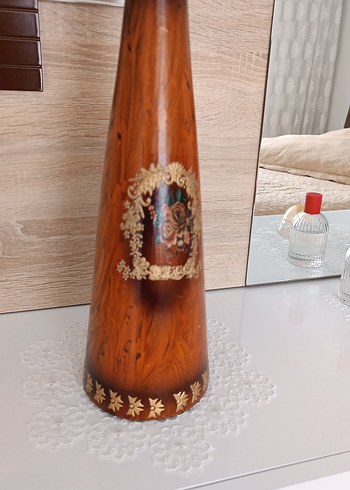 Porland Parlak Kahverengi Dekoratif Vazo