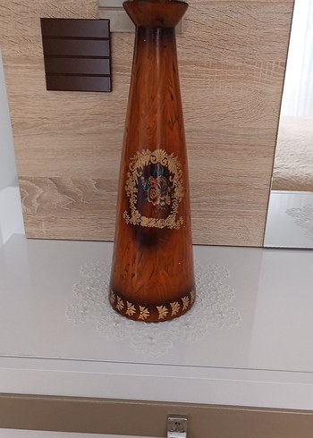 Parlak Kahverengi Dekoratif Vazo