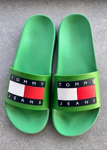 Tommy Jeans Erkek Yeşil Terlik
