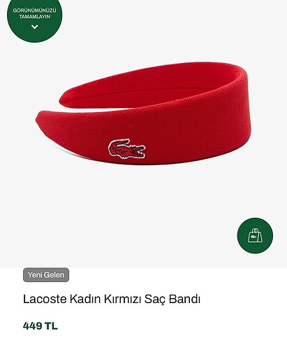 Orjinal Lacoste saç bandı