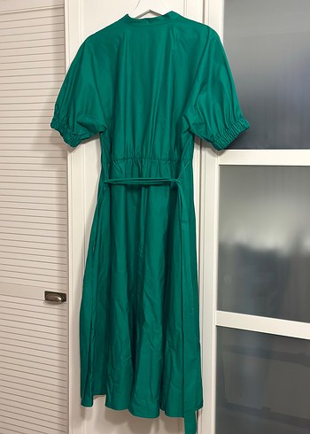 Zara Yeşil Bohem V Yakalı Uzun Elbise