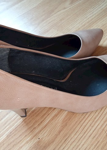 Bej Topuklu Kadın Ayakkabı - Görsel 2