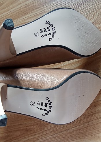 Bej Topuklu Kadın Ayakkabı - Görsel 3