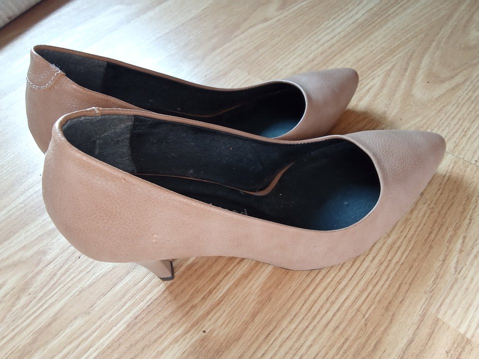 Bej Topuklu Kadın Ayakkabı - Görsel 2