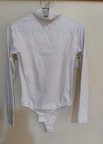 Beyaz Uzun Kollu Yüksek Yakalı Kadın Bluz - Görsel 2