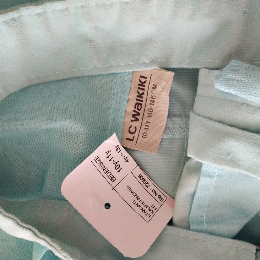 bebe mavisi etiketli bahçivan elbise - Görsel 3