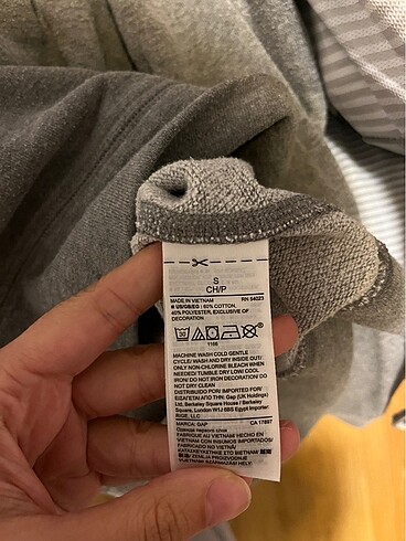 s Beden gri Renk GAP Gri Oversize Sweatshirt