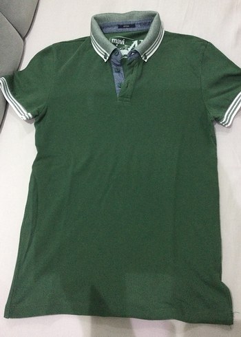 s Beden Yeşil Erkek Kısa Kollu Polo Tişört