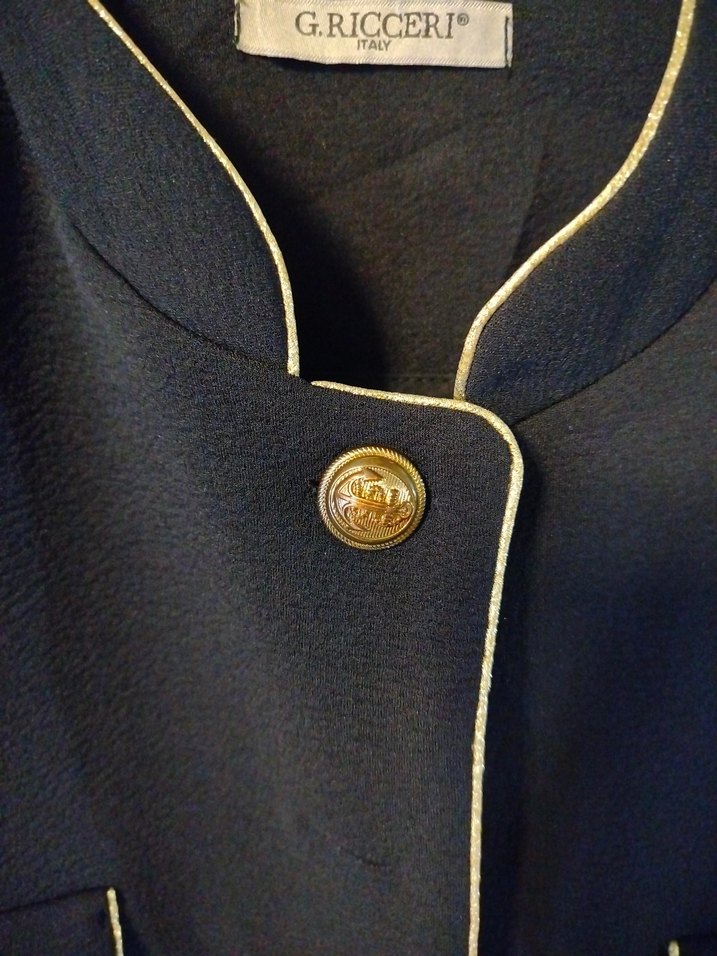 Düğmeli Siyah Midi Kadın Blazer - Görsel 2