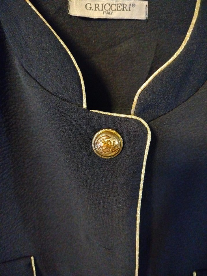 Düğmeli Siyah Midi Kadın Blazer - Görsel 5