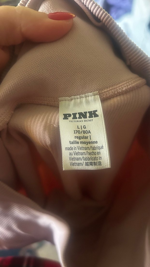 Pembe Pilili Kadın Tayt orjinal vs - Görsel 2