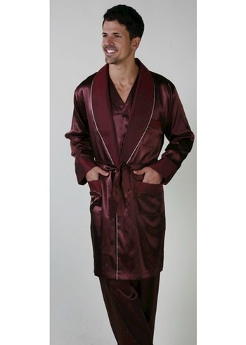 Bordo Parlak Erkek Pijama Takımı - Görsel 2